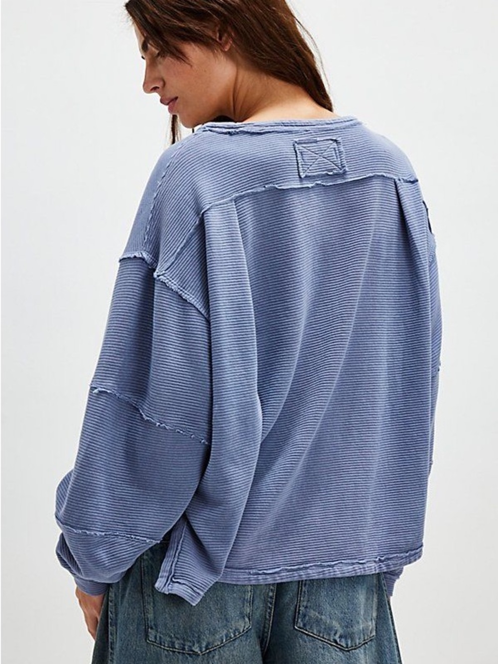 NWT Free People We the Free Total Eclipse Tee - Prep Peri - Picture 2 of 5